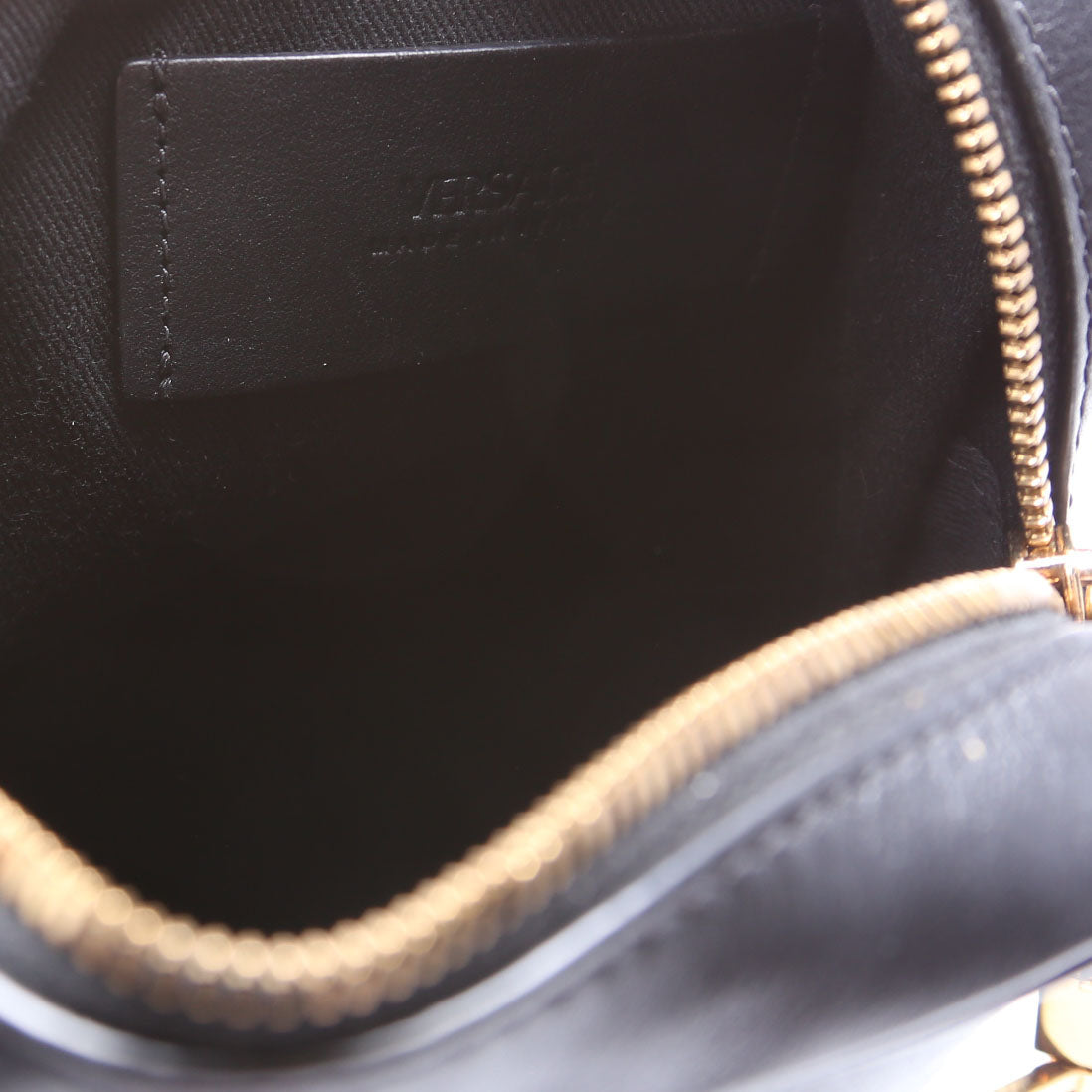Medusa Biggie Small Crossbody Leather Black