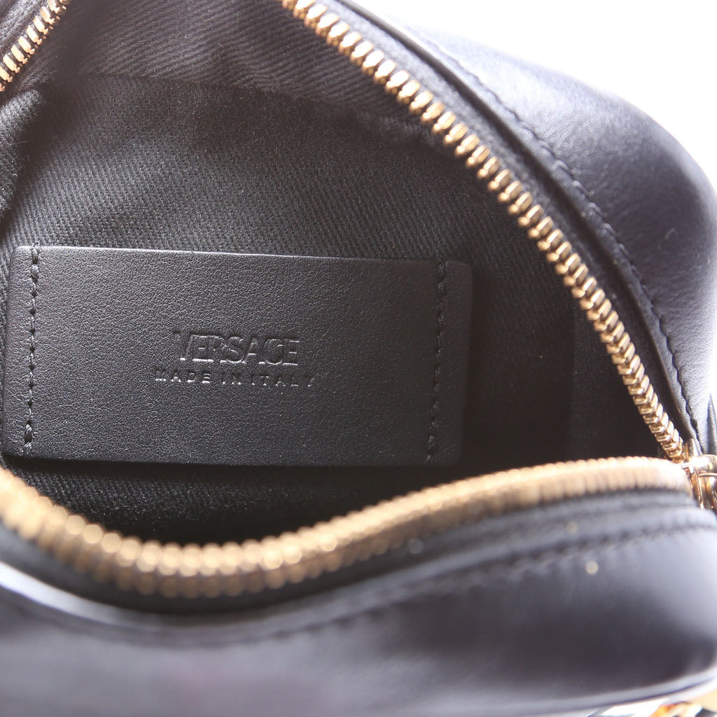 Medusa Biggie Small Crossbody Leather Black