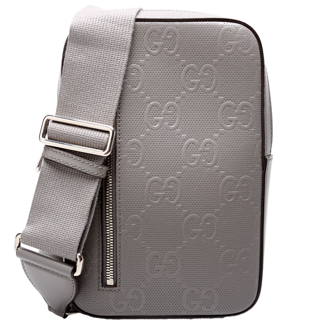 700431 GG Embossed Sling Backpack Gray