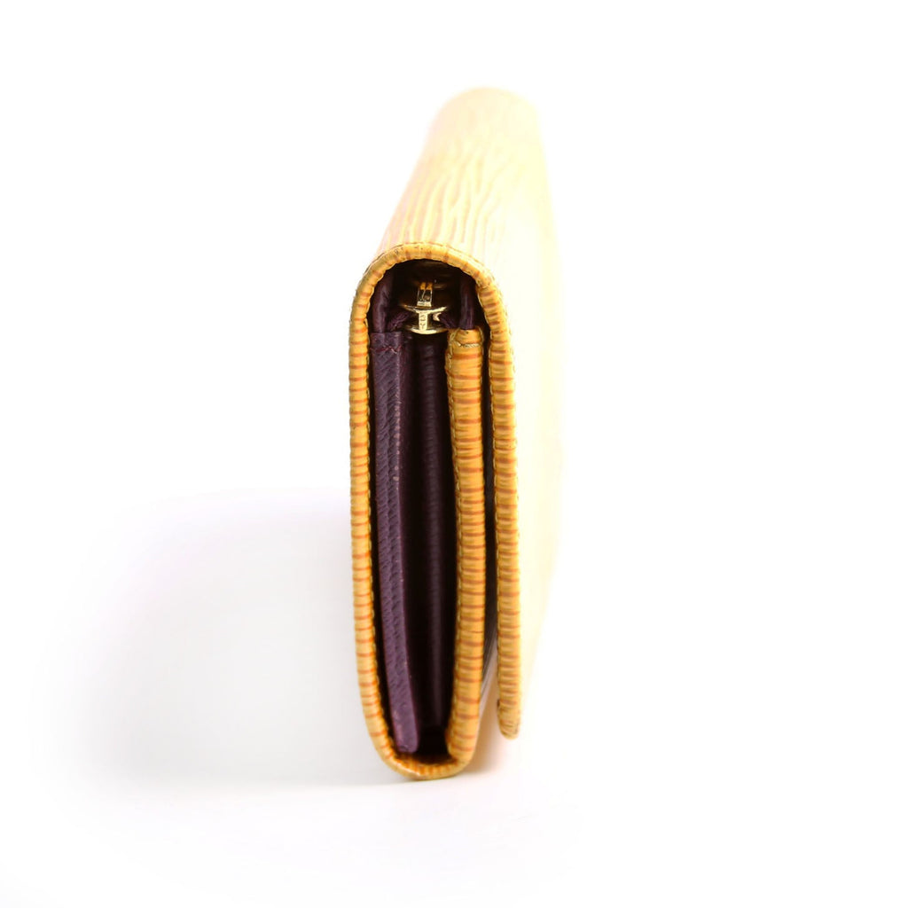 Porte Monnaie Billets Tresor Wallet Epi Yellow