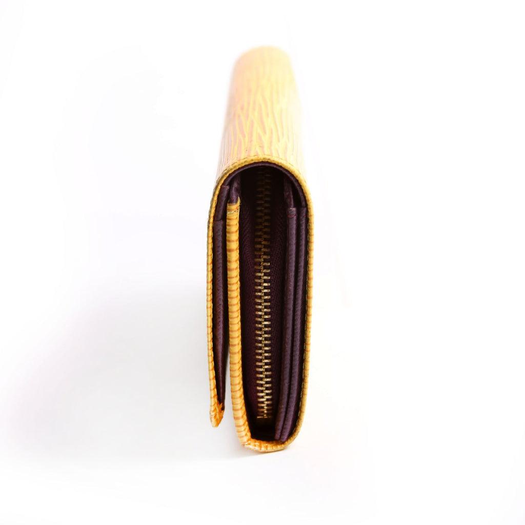 Porte Monnaie Billets Tresor Wallet Epi Yellow