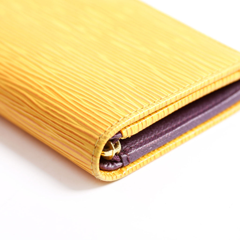 Porte Monnaie Billets Tresor Wallet Epi Yellow