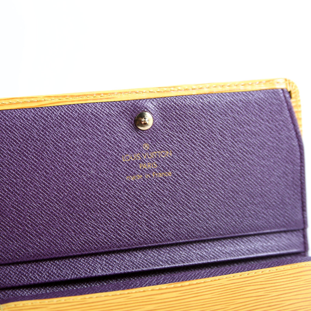 Porte Monnaie Billets Tresor Wallet Epi Yellow