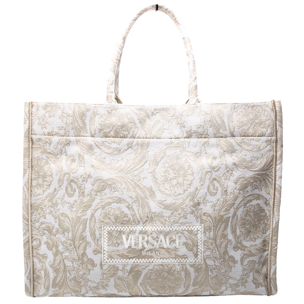 Athena Extra Large Tote Jacquard Barocco Cream