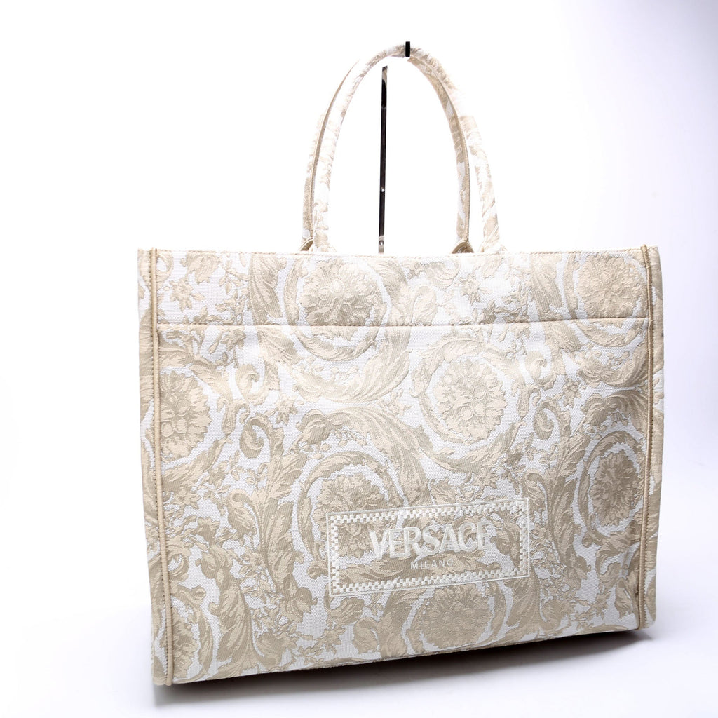 Athena Extra Large Tote Jacquard Barocco Cream
