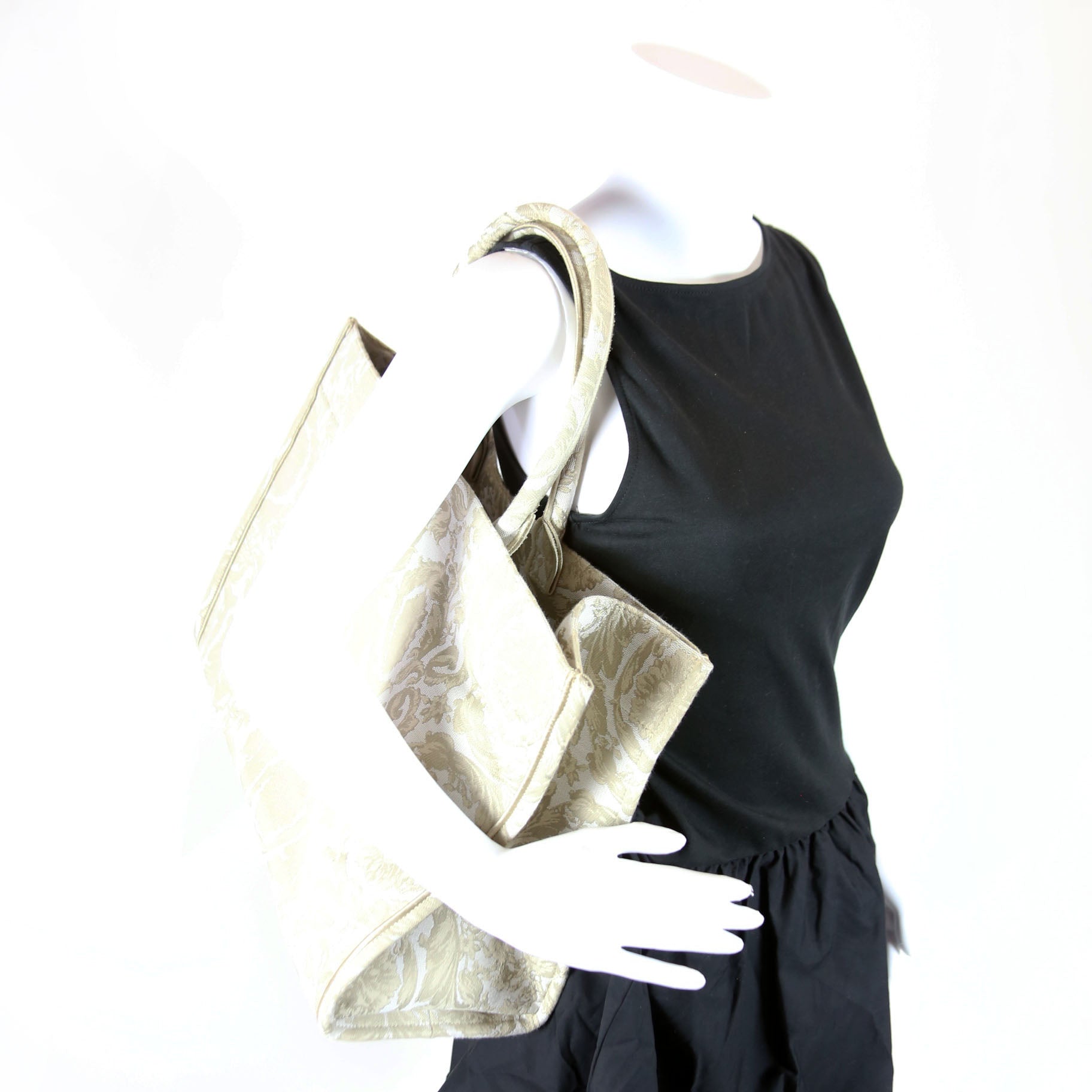 Athena Extra Large Tote Jacquard Barocco Cream