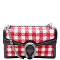 400249 Dionysus Tweed Check Shoulder Small