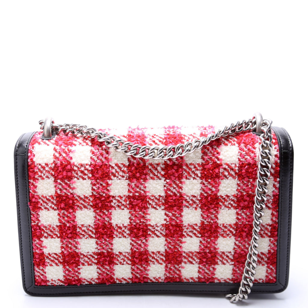 400249 Dionysus Tweed Check Shoulder Small