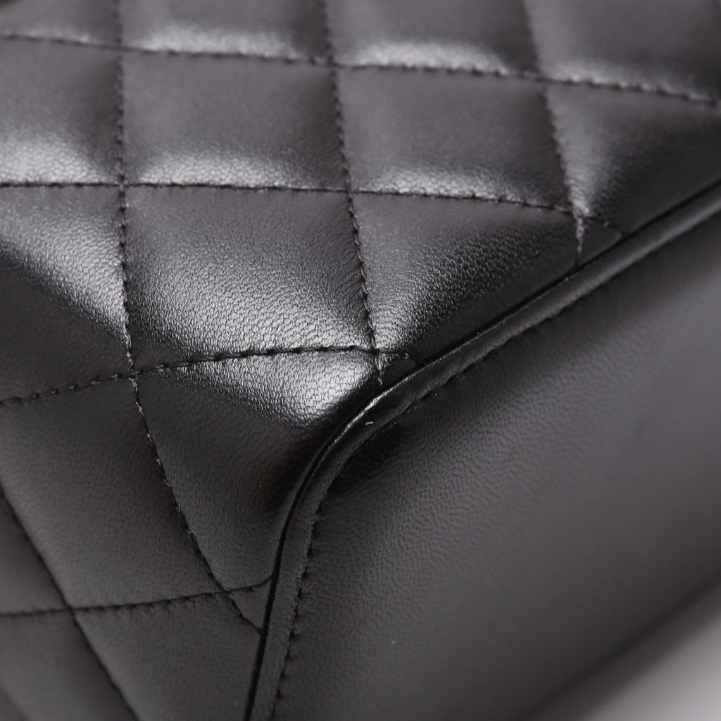 Vanity Case Top Handle Small Lambskin 31M Black