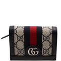 Ophidia GG Card Case Wallet Blue