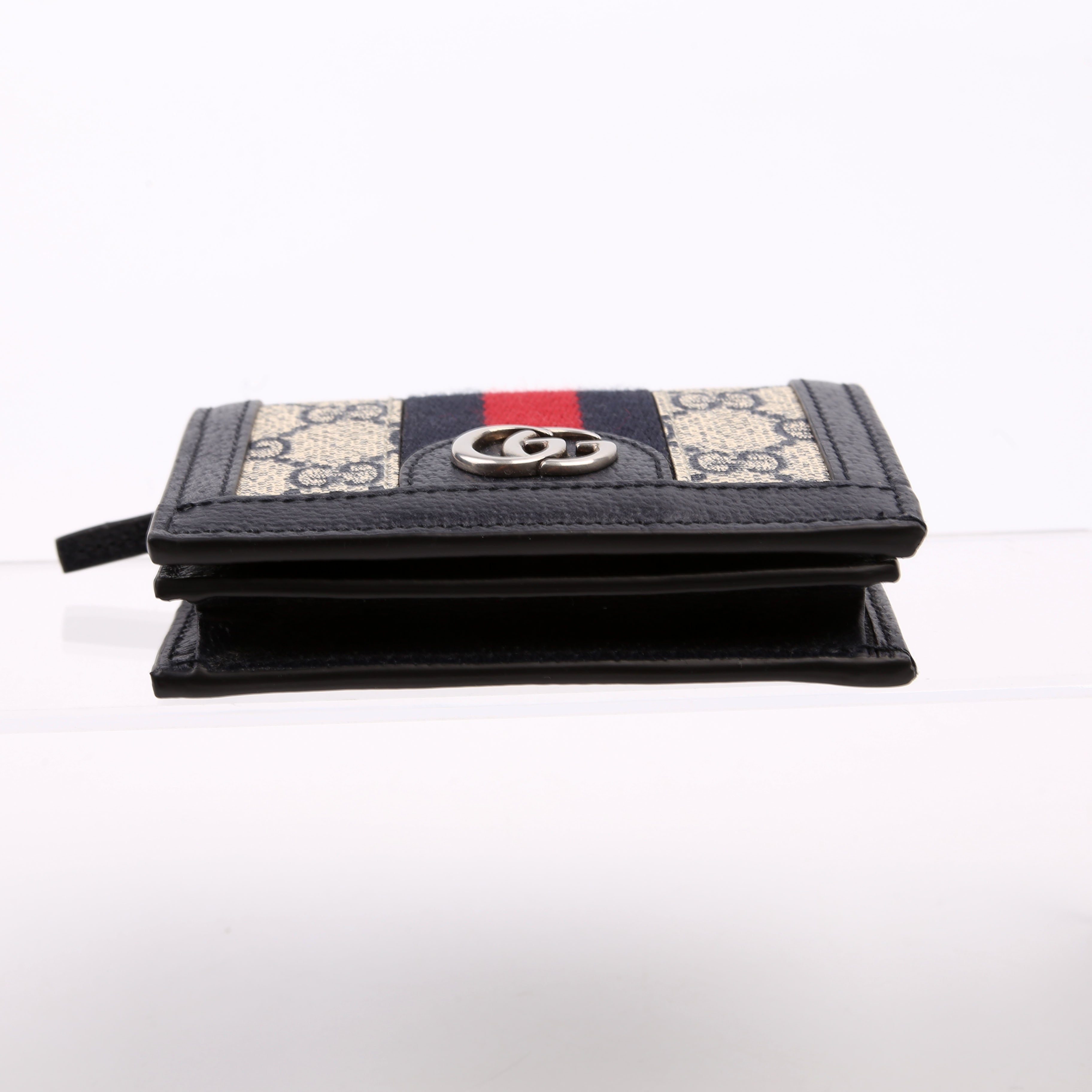 Ophidia GG Card Case Wallet Blue