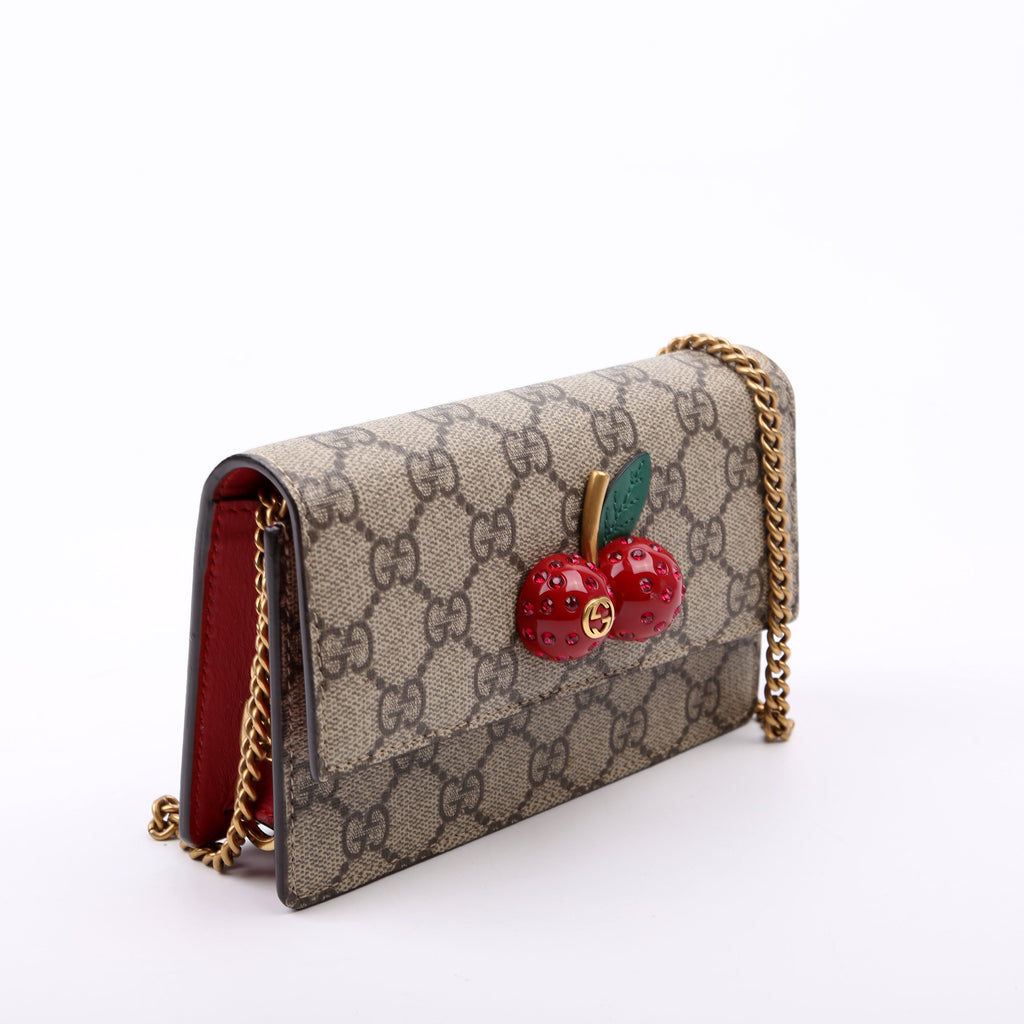 481291 GG Supreme Cherries Mini Bag Red