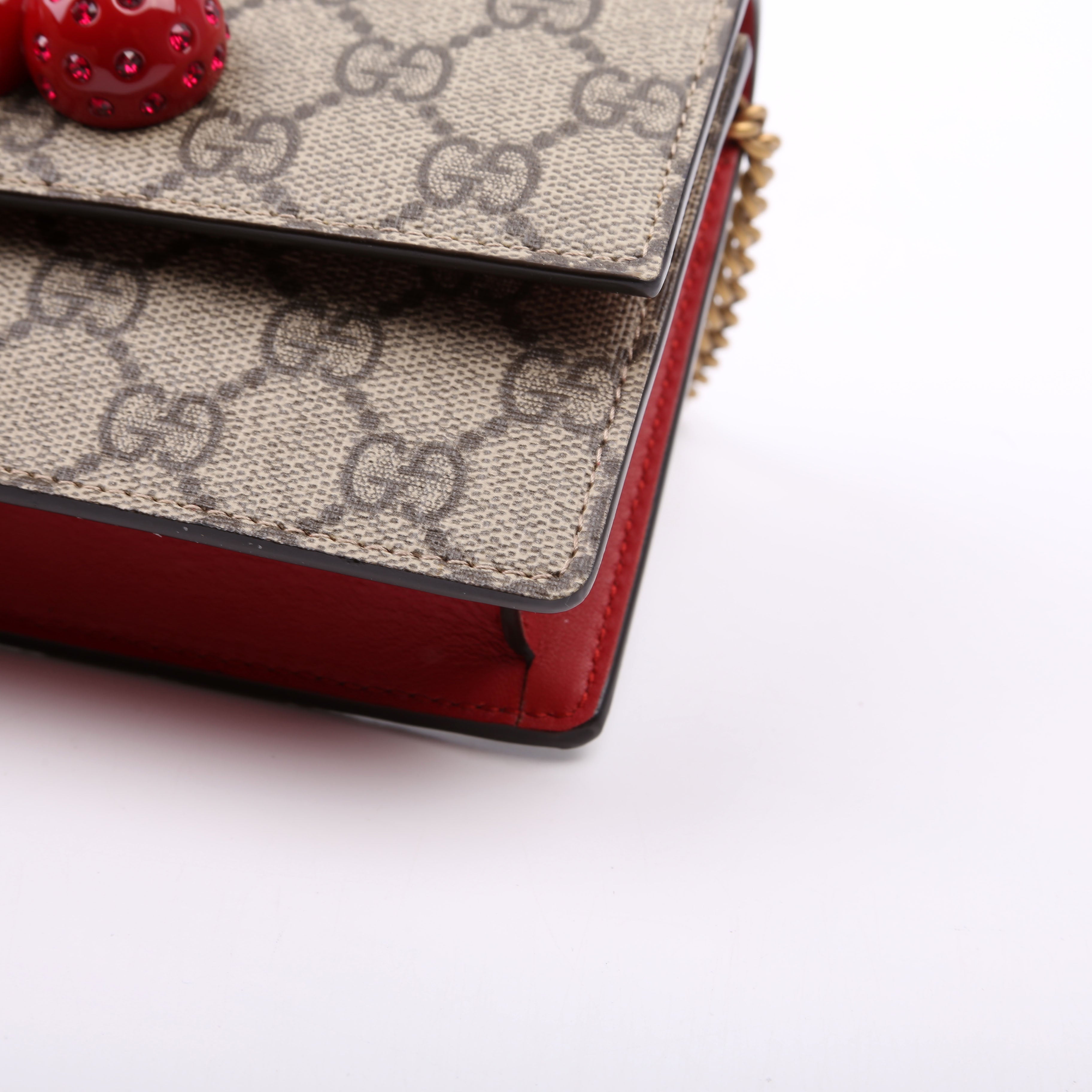 481291 GG Supreme Cherries Mini Bag Red