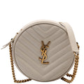 610436 Grain De Poudre Round Camera Bag Cream