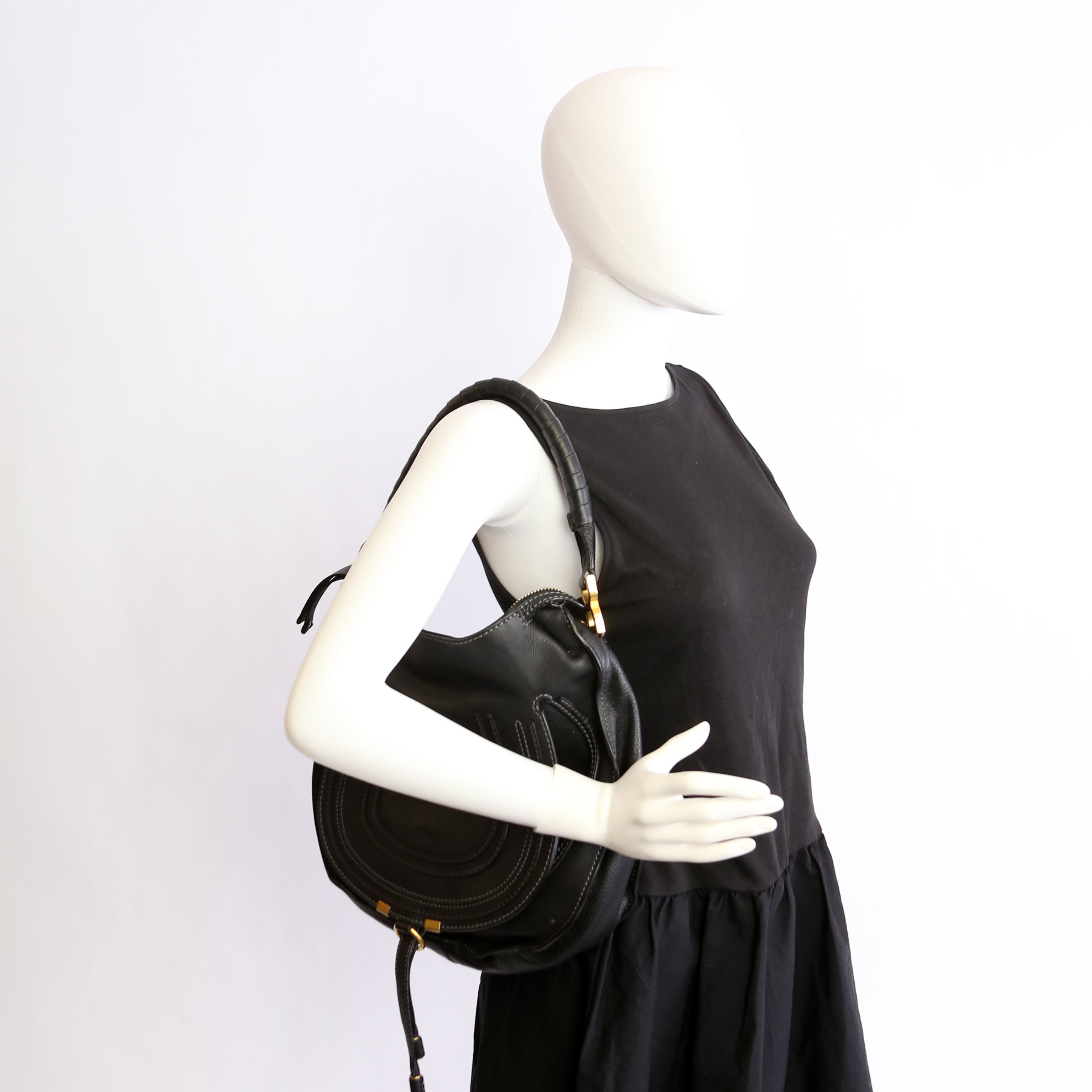 Marcie Hobo Large Black