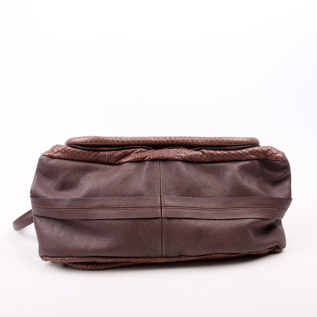 Paraty Satchel Python Small Taupe