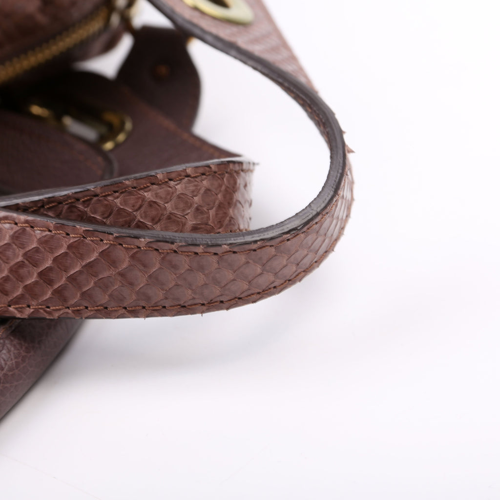 Paraty Satchel Python Small Taupe