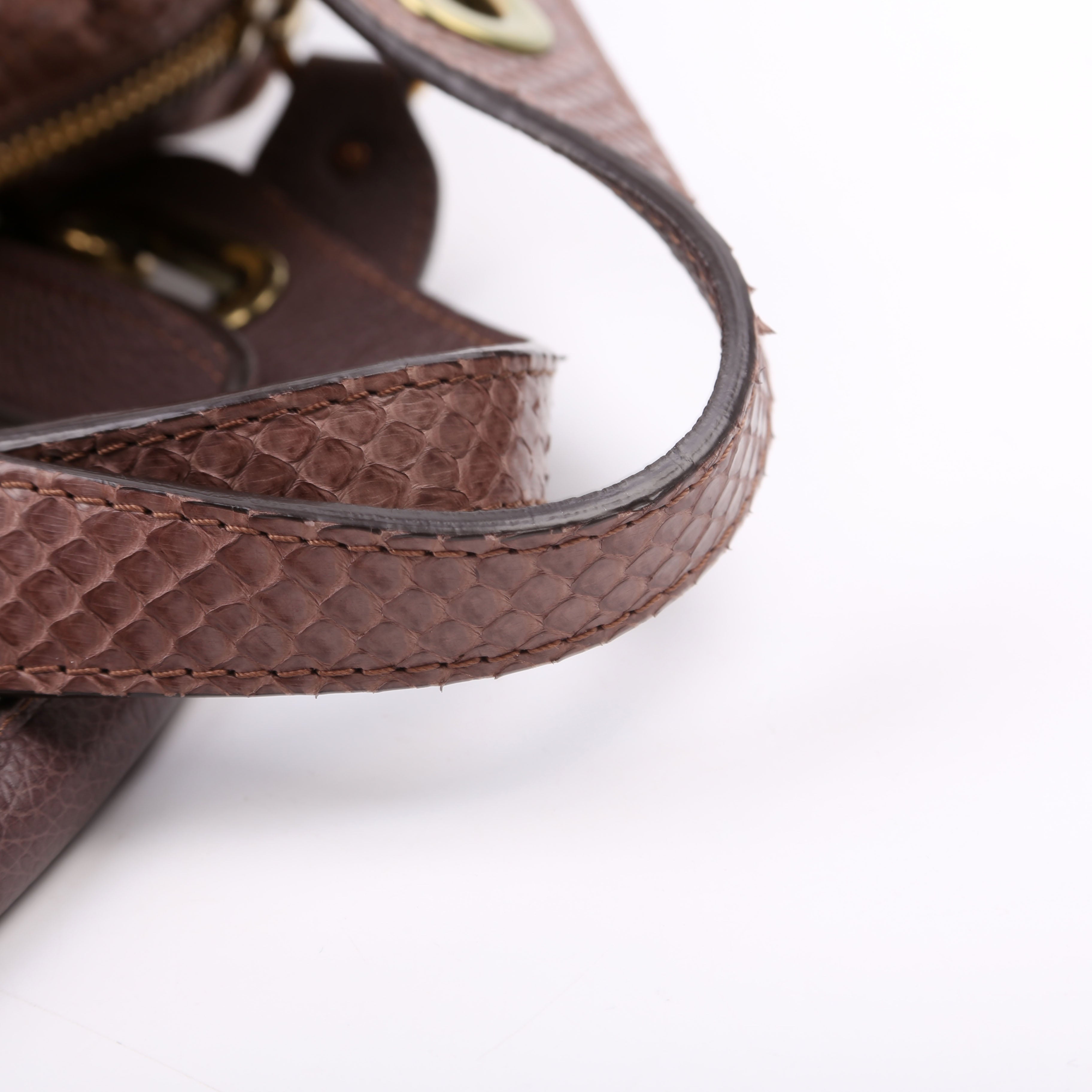 Paraty Satchel Python Small Taupe