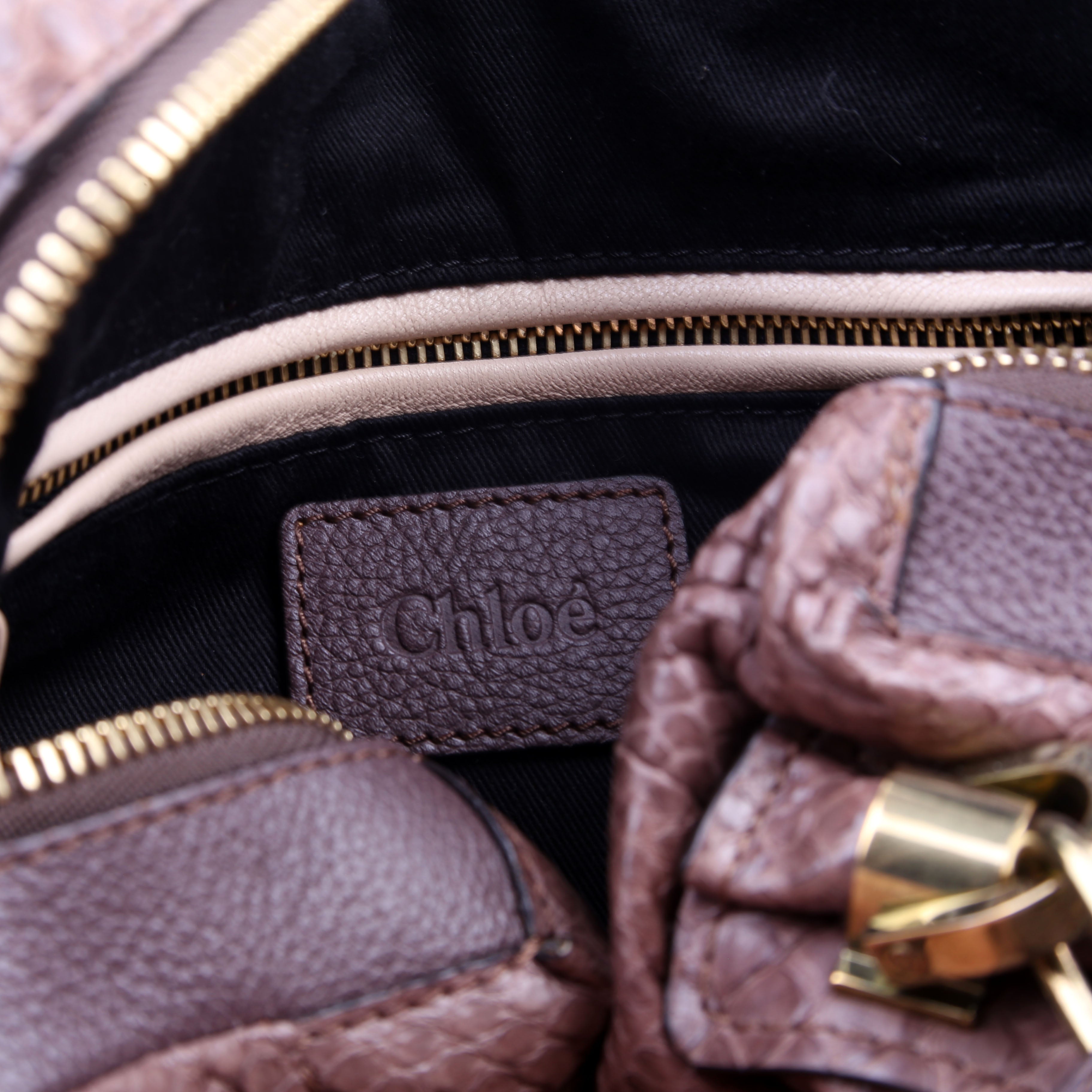 Paraty Satchel Python Small Taupe