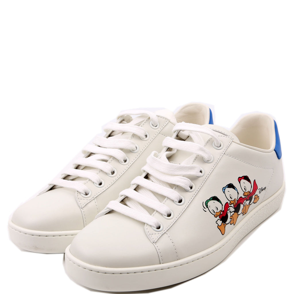 Gucci Ace Web Disney Sneakers Size 36.5 White/Blue