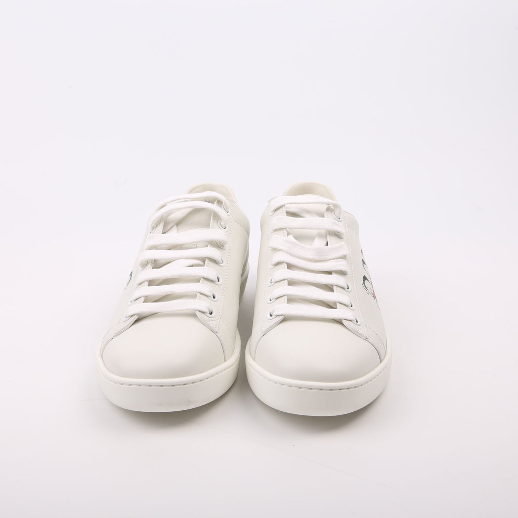 Gucci Ace Web Disney Sneakers Size 36.5 White/Blue