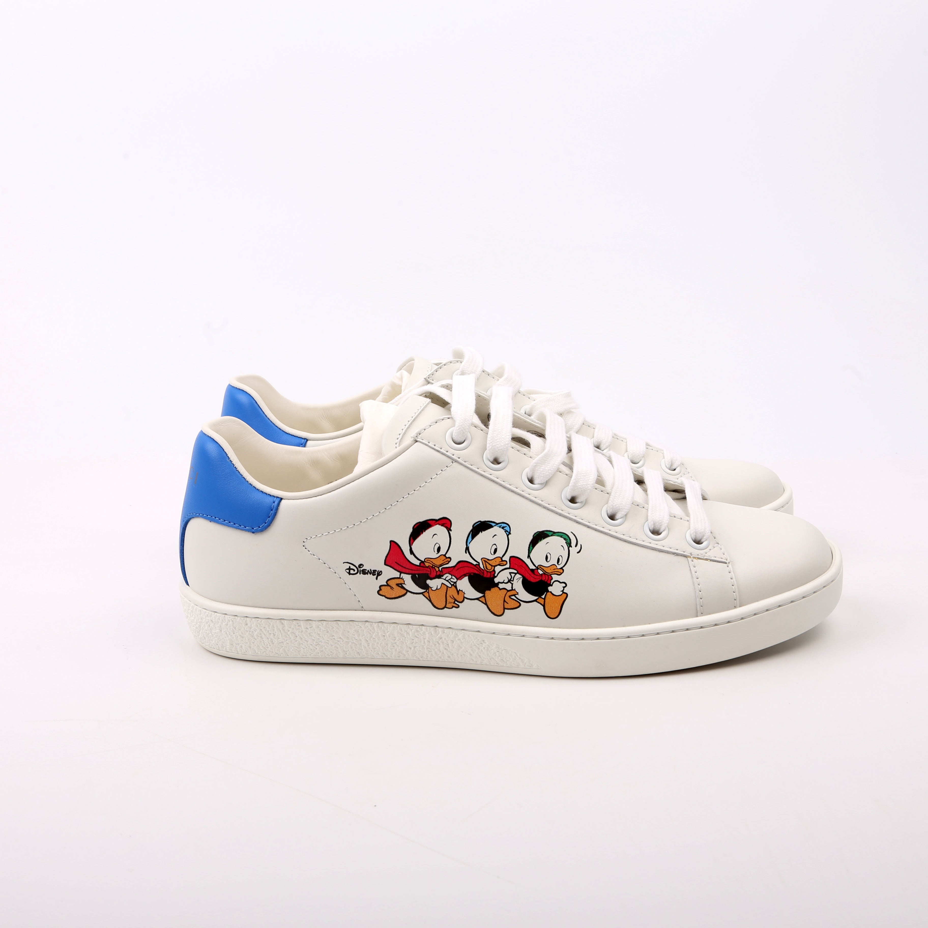 Gucci Ace Web Disney Sneakers Size 36.5 White/Blue