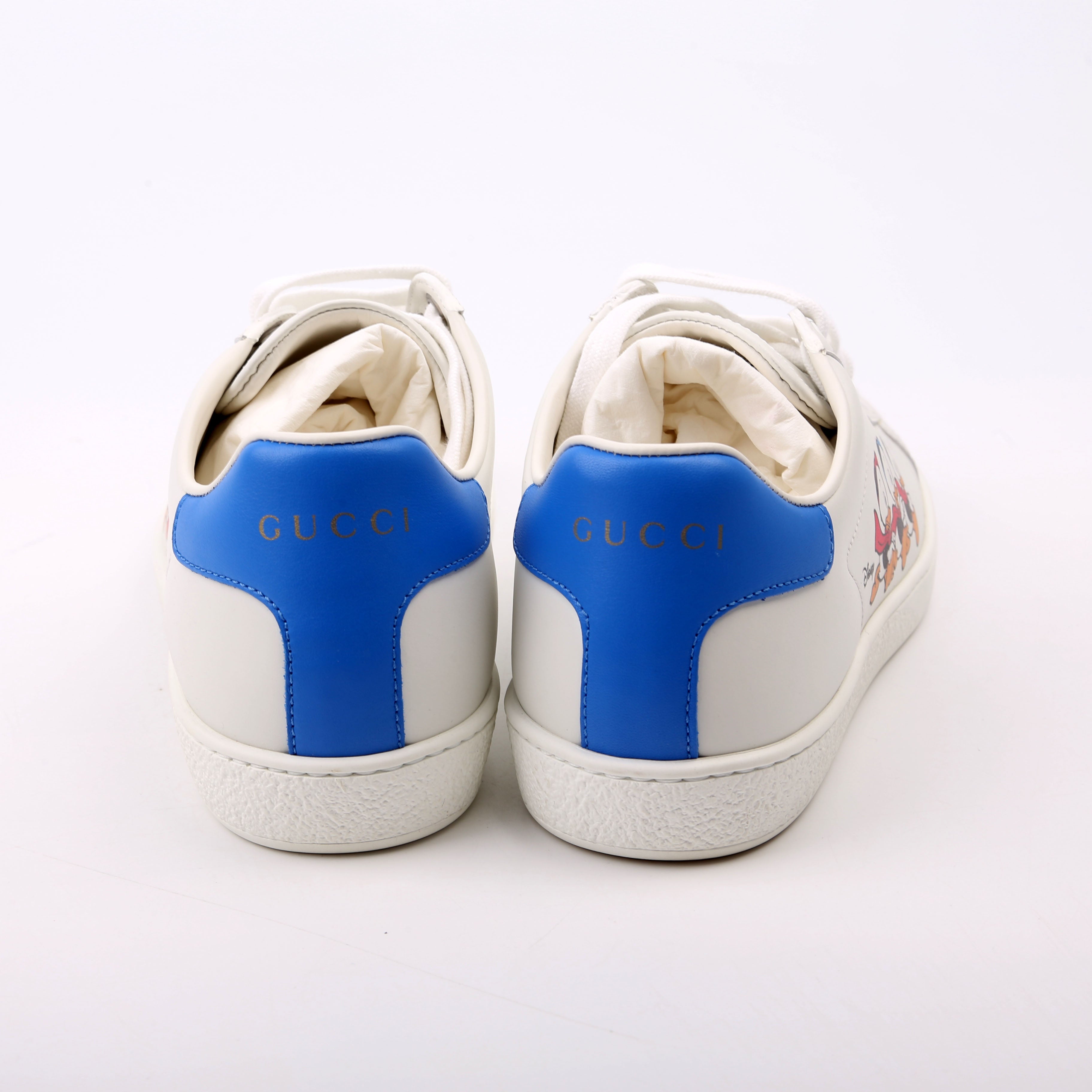 Gucci Ace Web Disney Sneakers Size 36.5 White/Blue