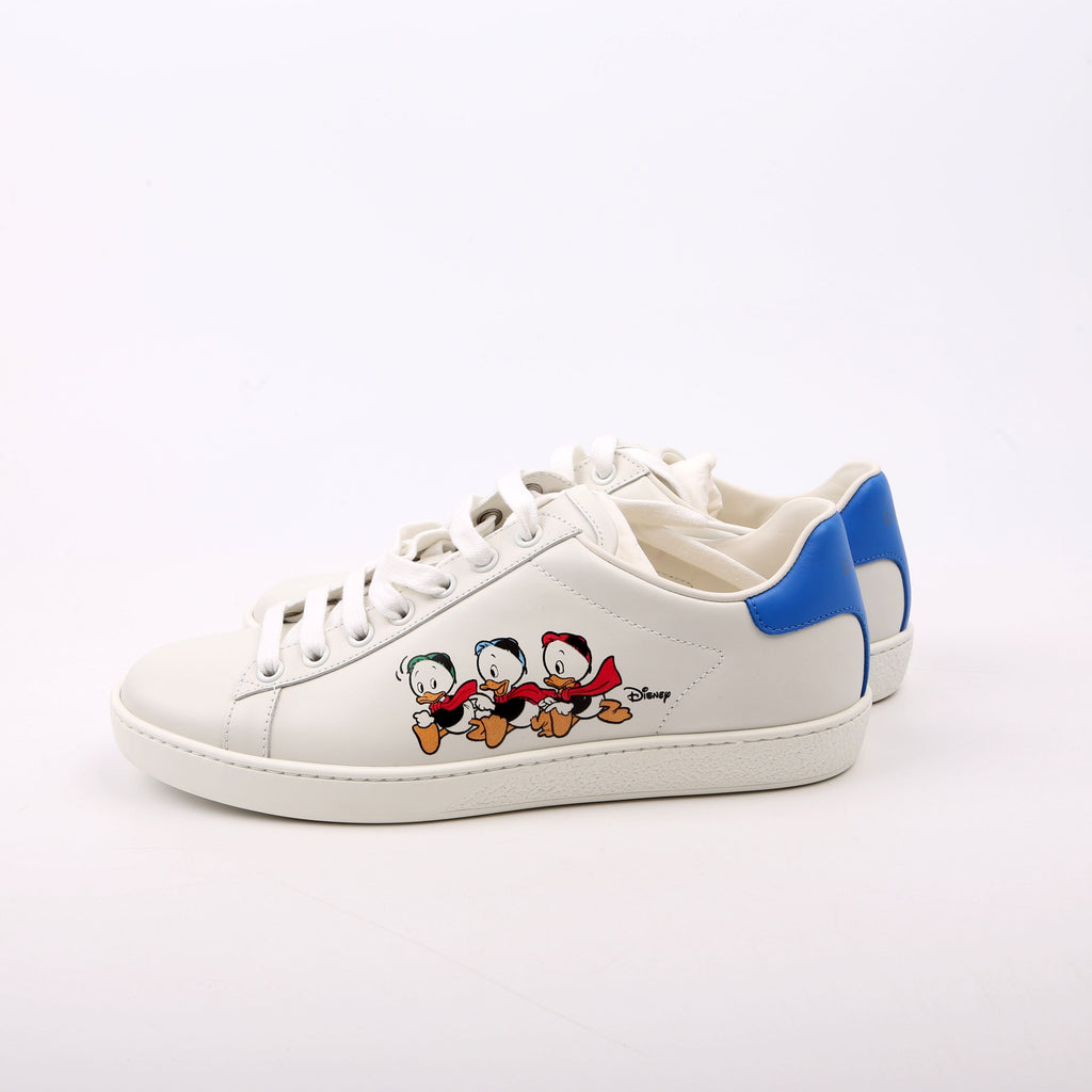 Gucci Ace Web Disney Sneakers Size 36.5 White/Blue