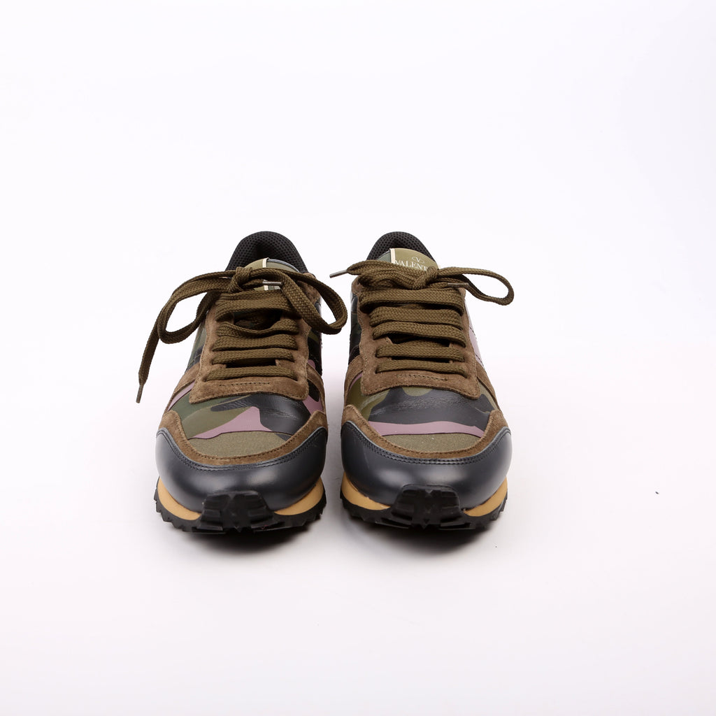 Rockstud Camo Sneakers Size 39 Green/Pink