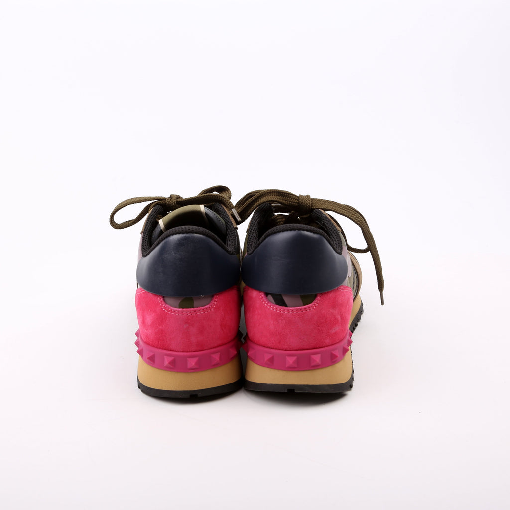 Rockstud Camo Sneakers Size 39 Green/Pink