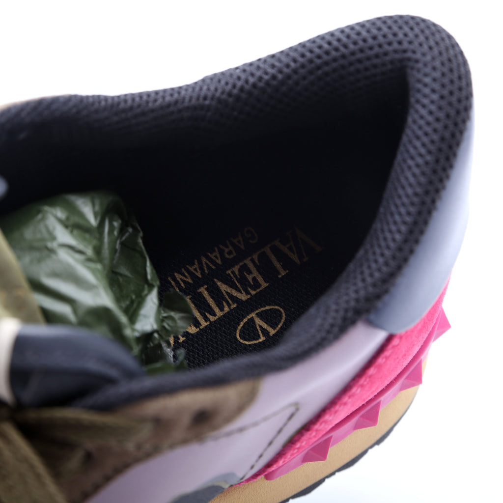 Rockstud Camo Sneakers Size 39 Green/Pink