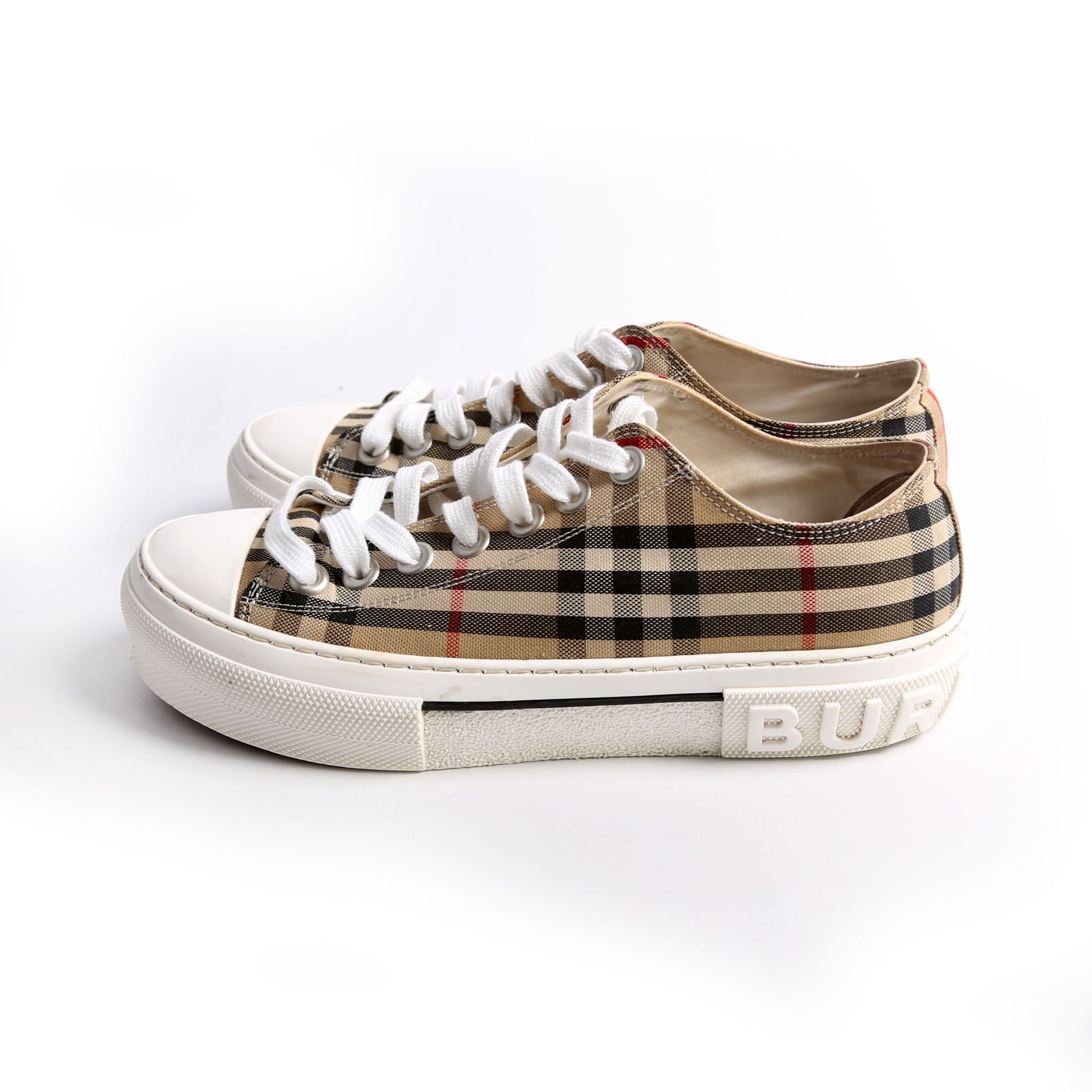 Vintage Check Jack Logo Sneakers Size 38.5