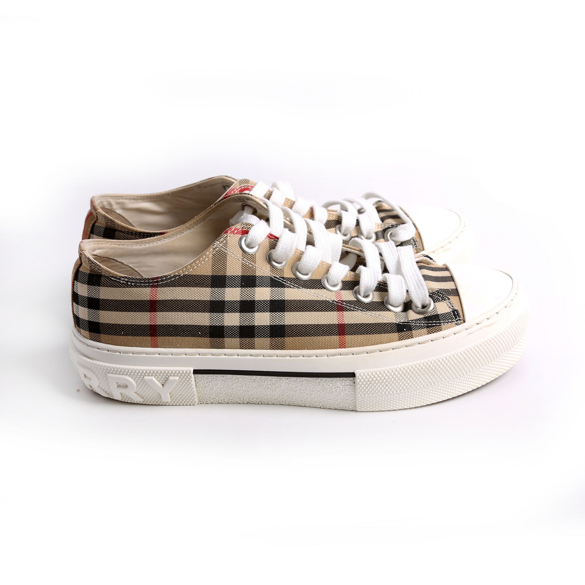 Vintage Check Jack Logo Sneakers Size 38.5