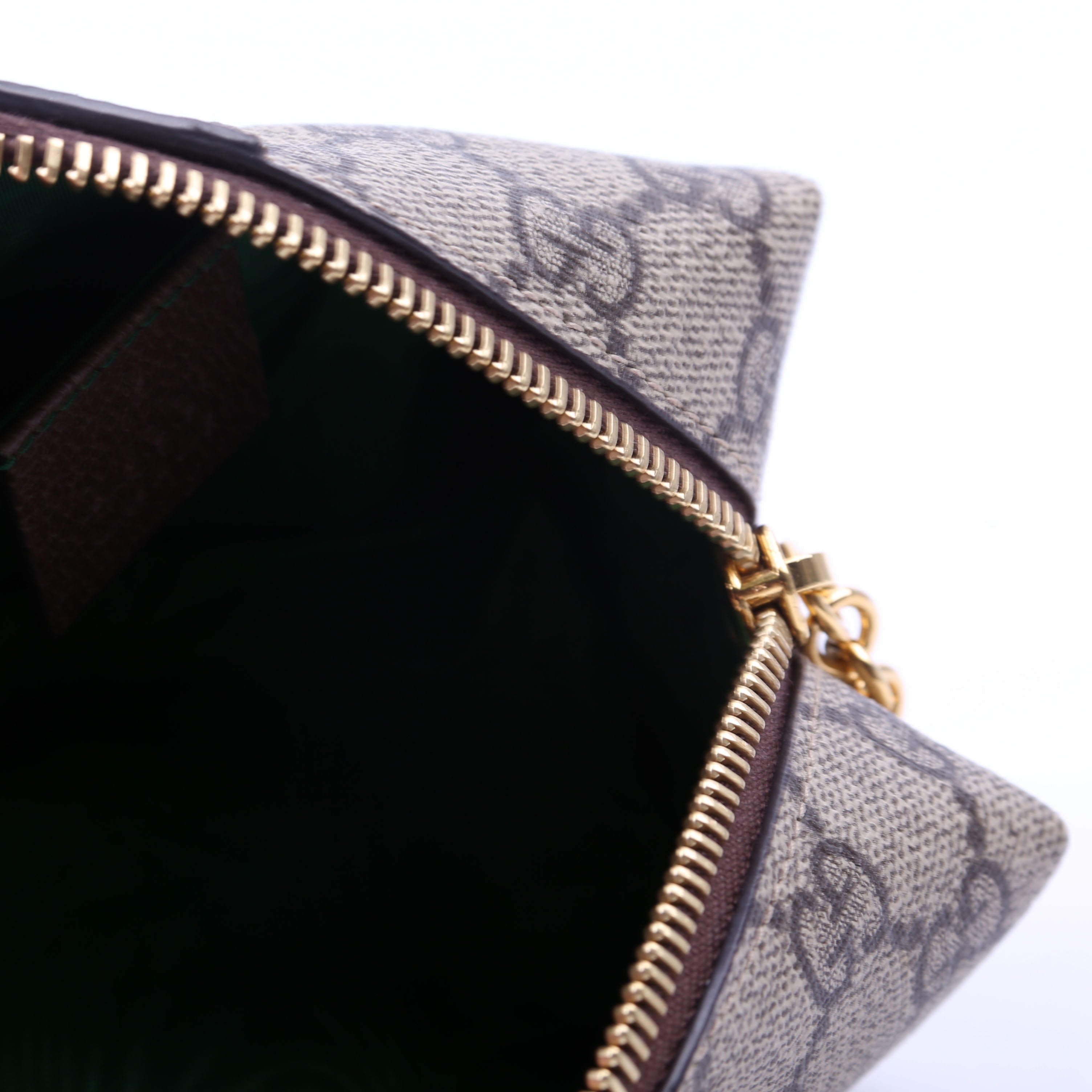 548394 Soft GG Supreme Ophidia Small Cosmetic Case Green