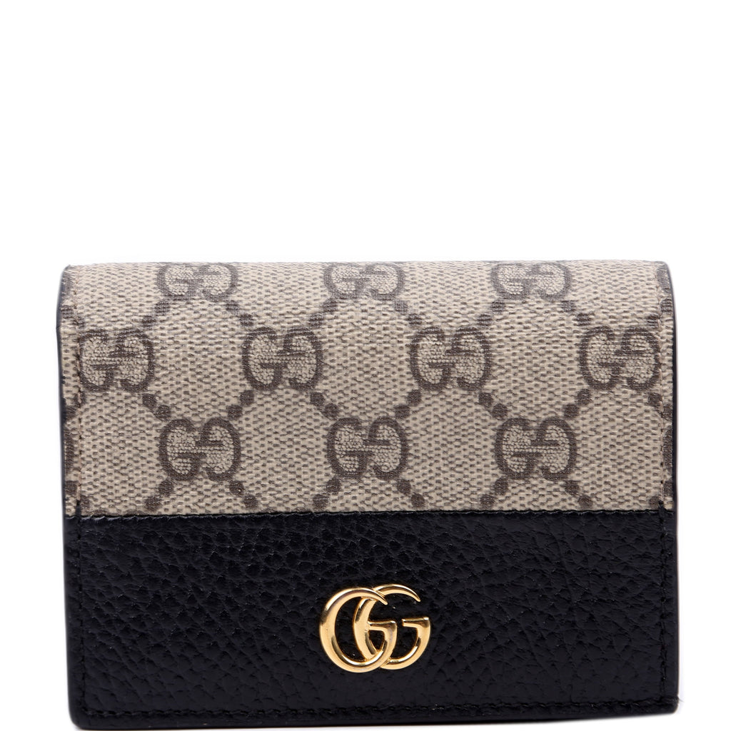 658610 GG Supreme Marmont Card Case Black