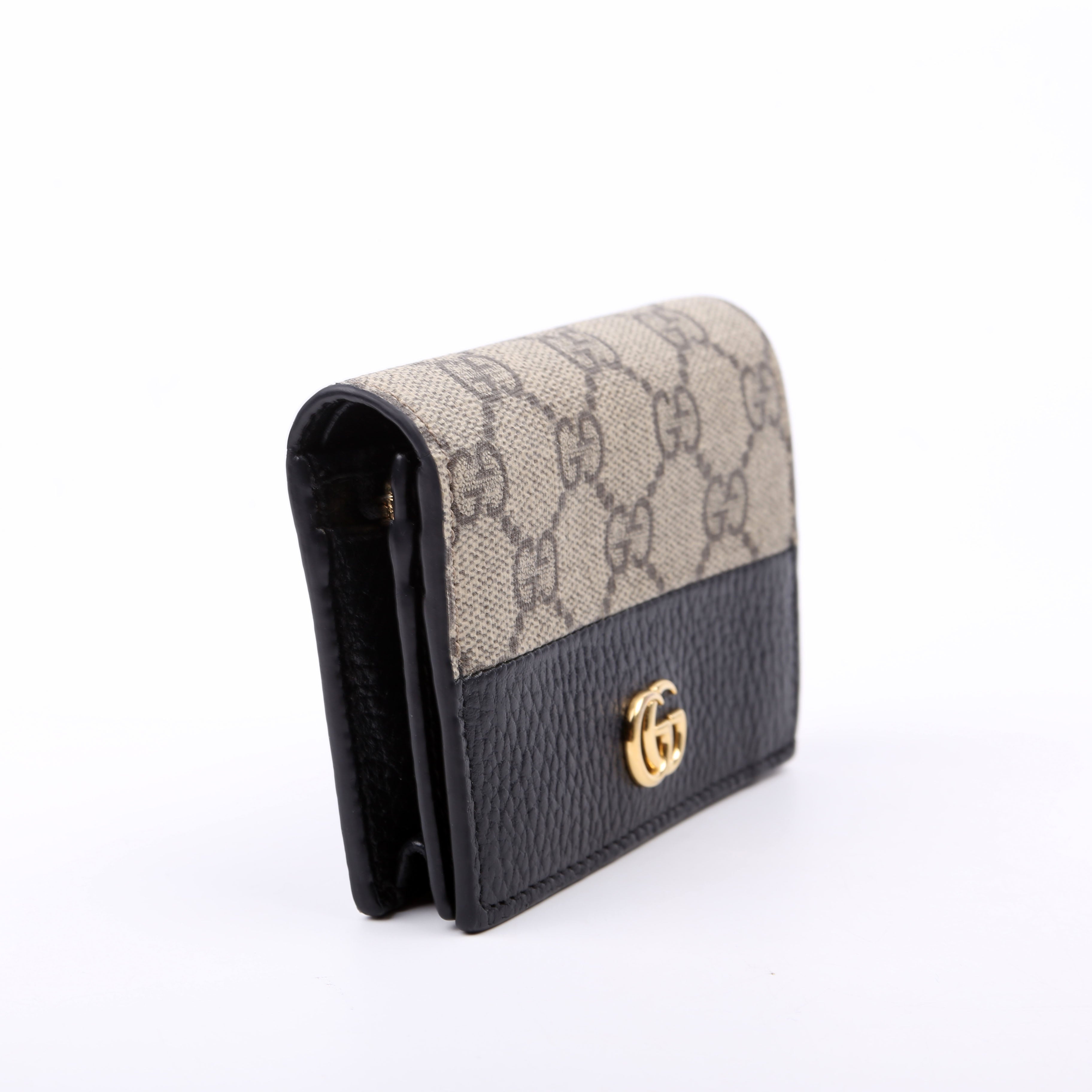 658610 GG Supreme Marmont Card Case Black