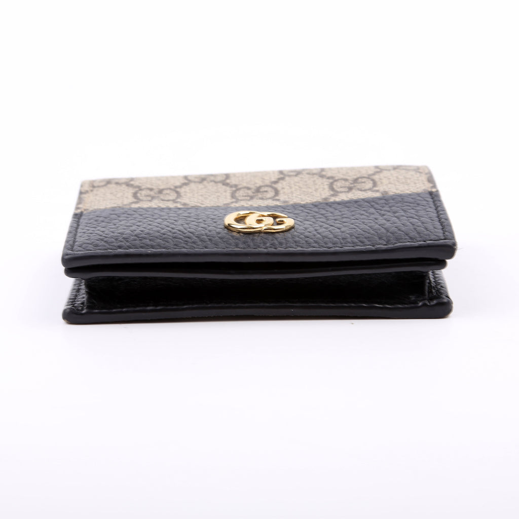 658610 GG Supreme Marmont Card Case Black