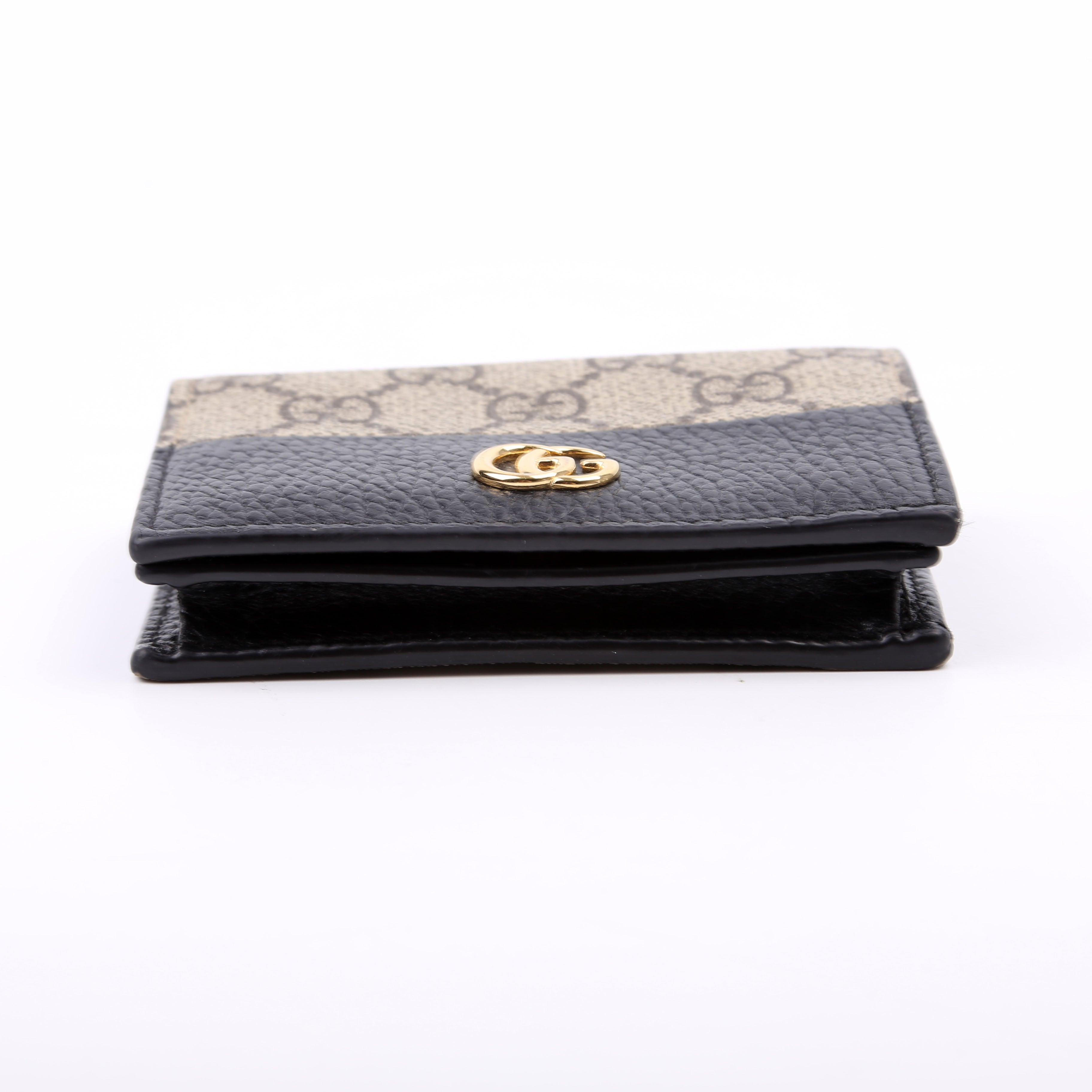 658610 GG Supreme Marmont Card Case Black