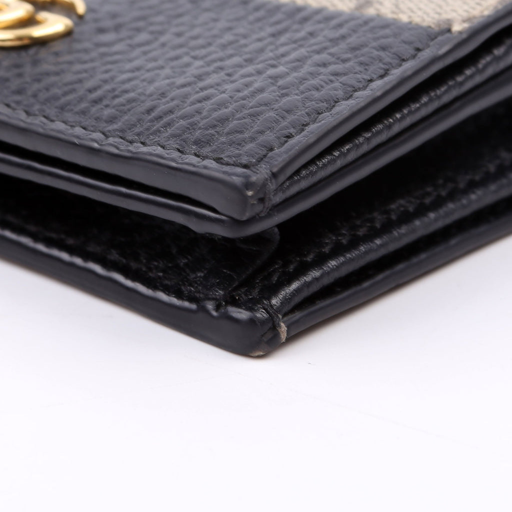 658610 GG Supreme Marmont Card Case Black