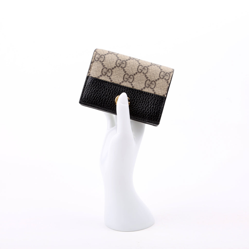 658610 GG Supreme Marmont Card Case Black