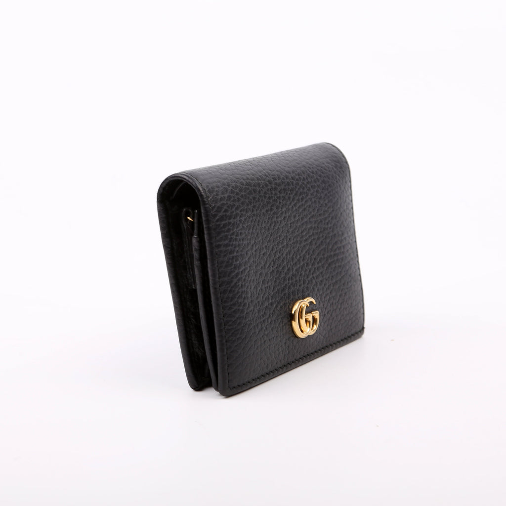 456126 GG Marmont Card Case Beige