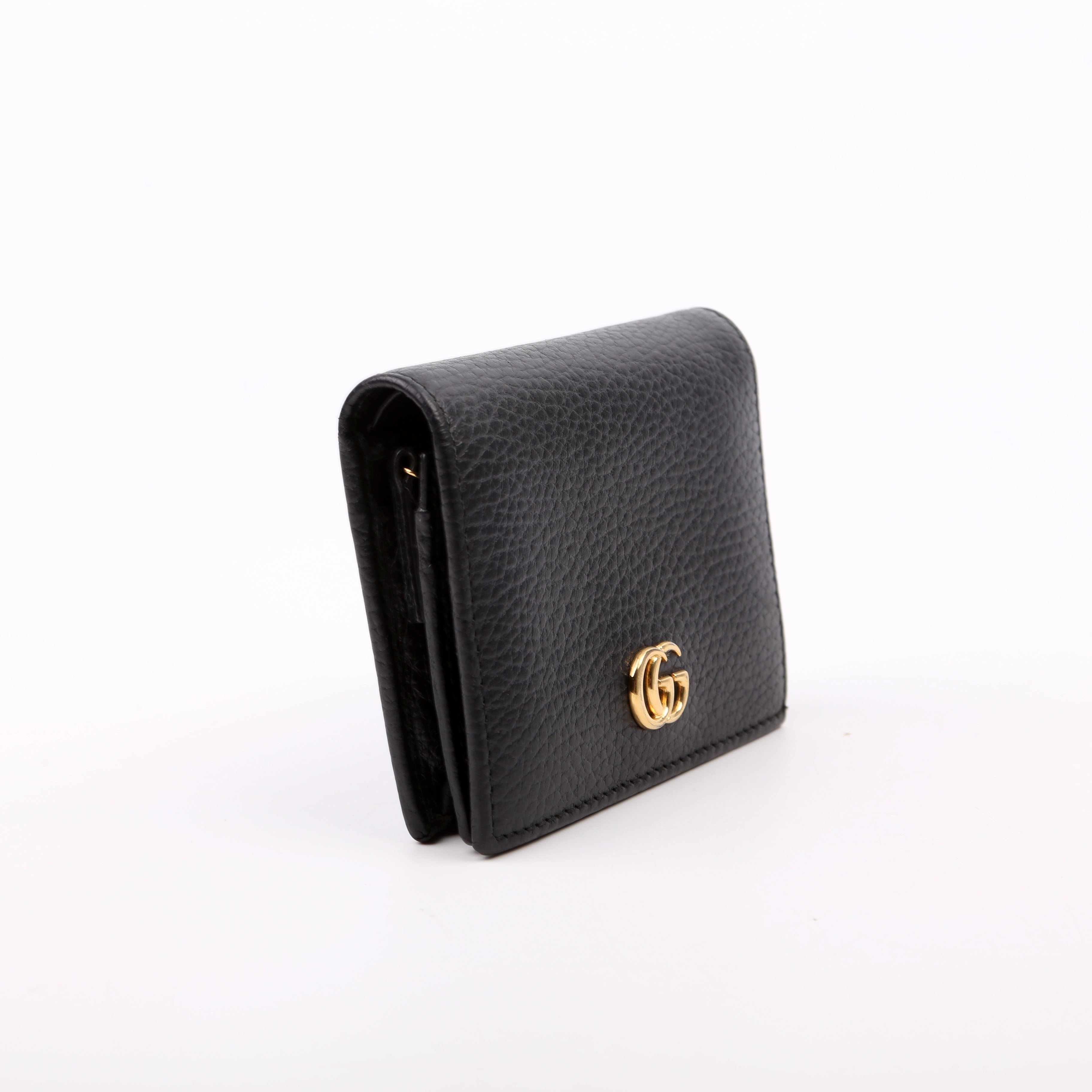456126 GG Marmont Card Case Beige