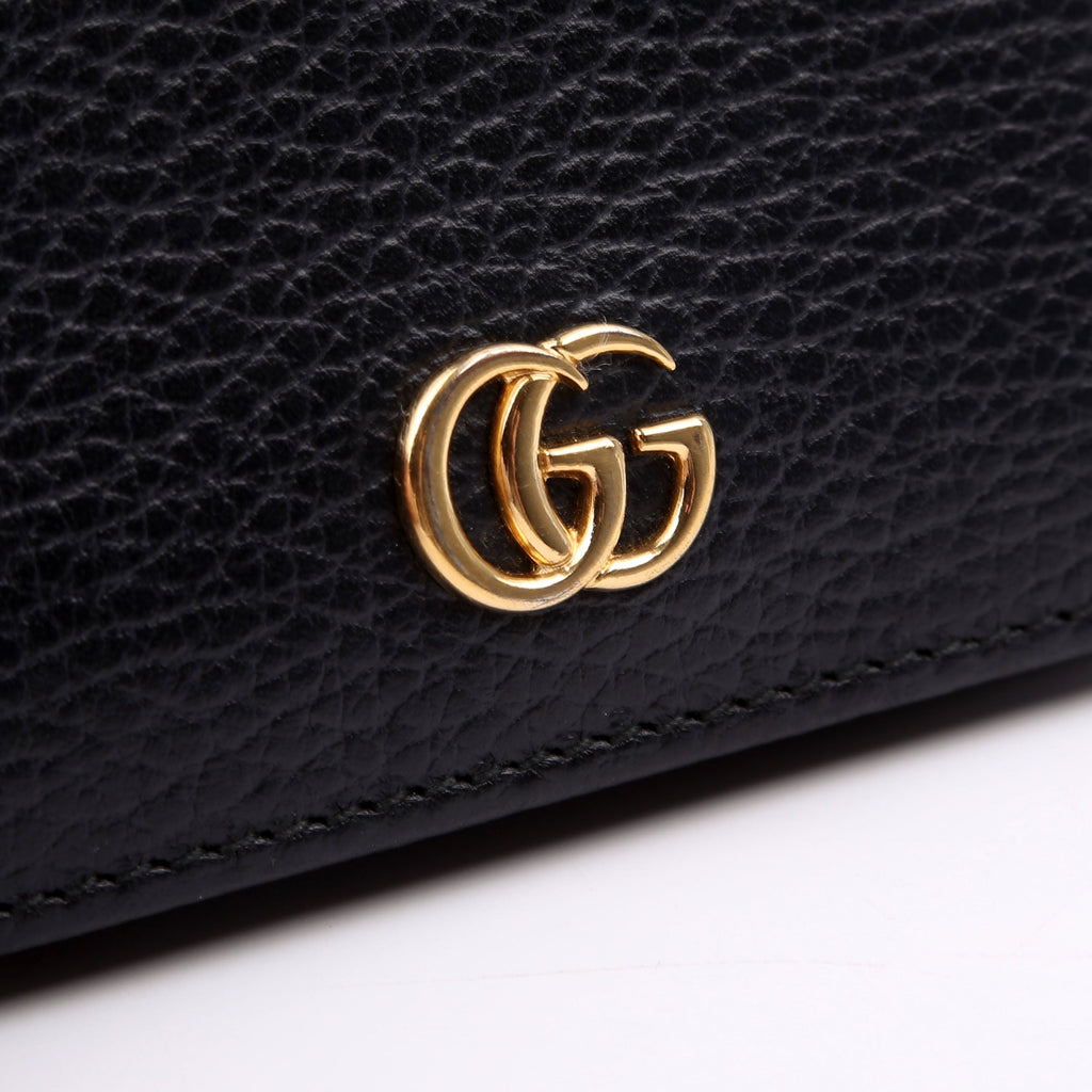 456126 GG Marmont Card Case Beige