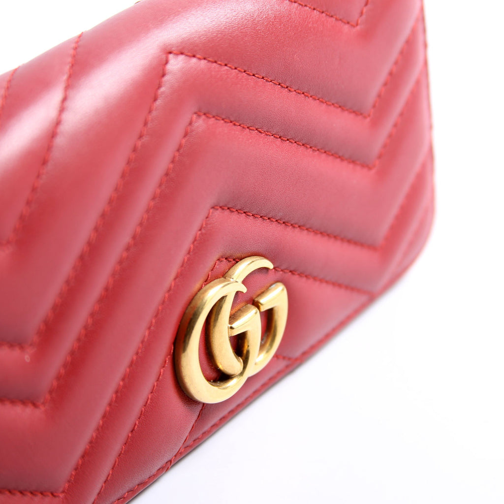 488426 GG Marmont Mini Bag Red