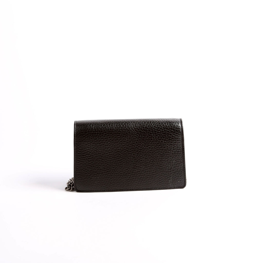 476432 Dionysus Leather Super Mini Black