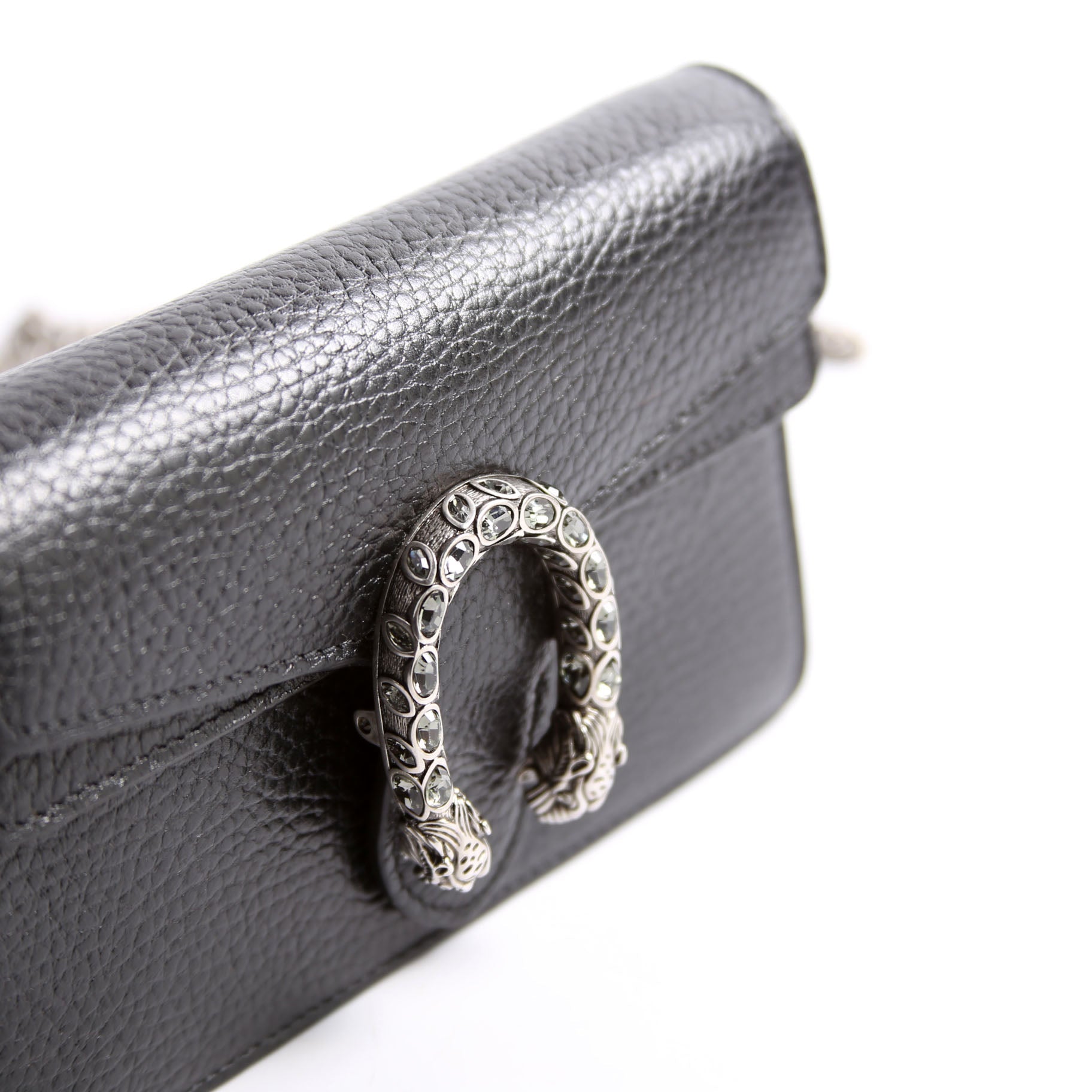 476432 Dionysus Leather Super Mini Black