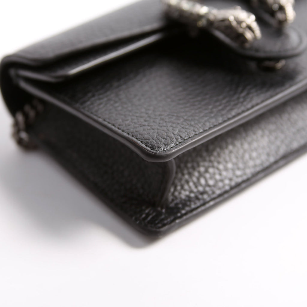 476432 Dionysus Leather Super Mini Black
