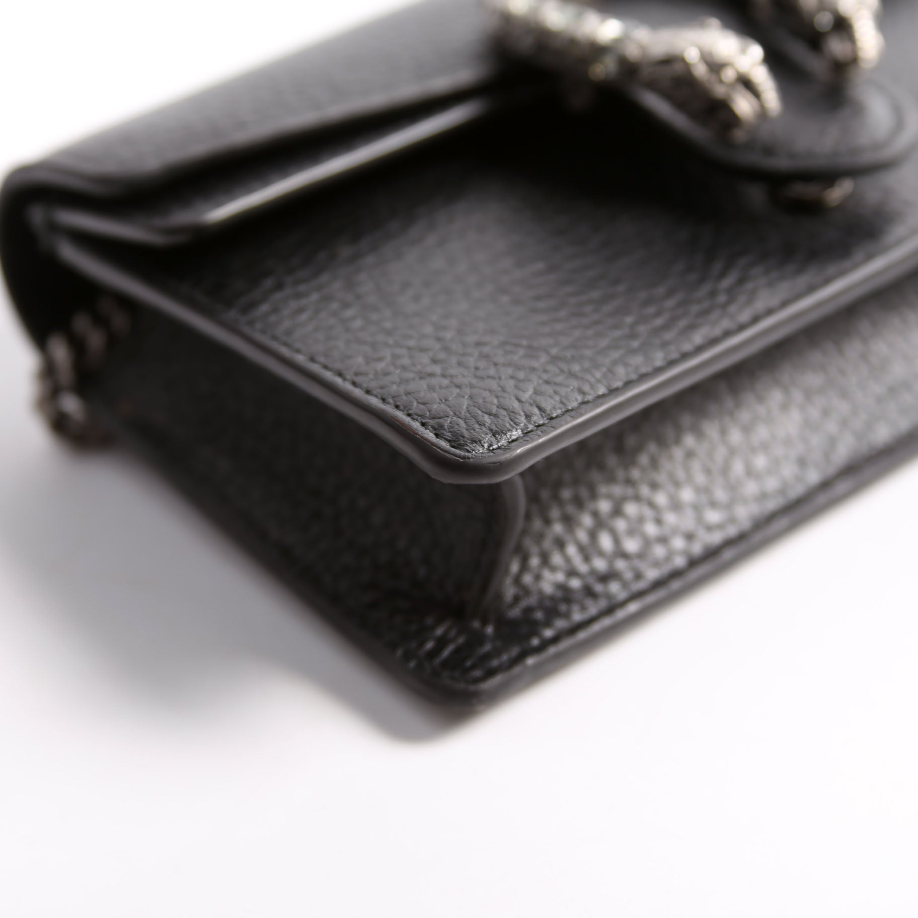 476432 Dionysus Leather Super Mini Black