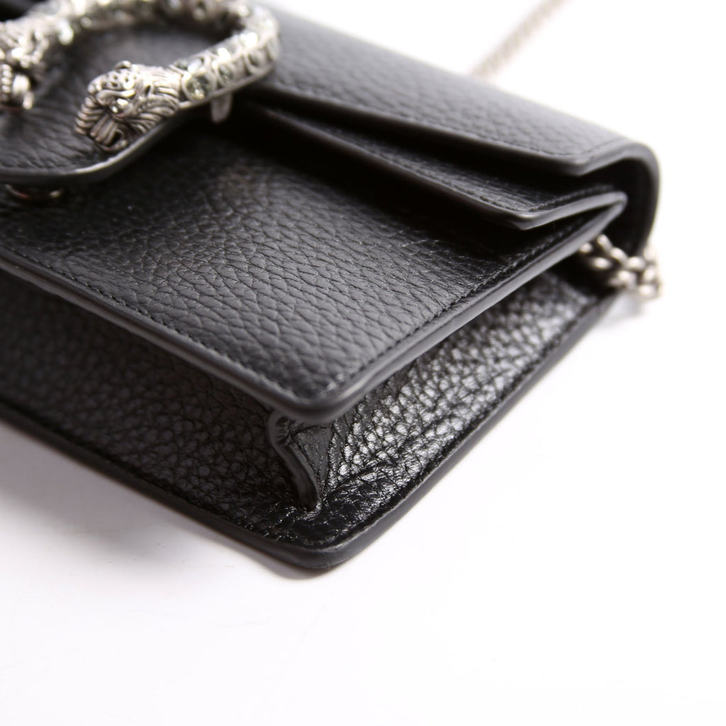 476432 Dionysus Leather Super Mini Black
