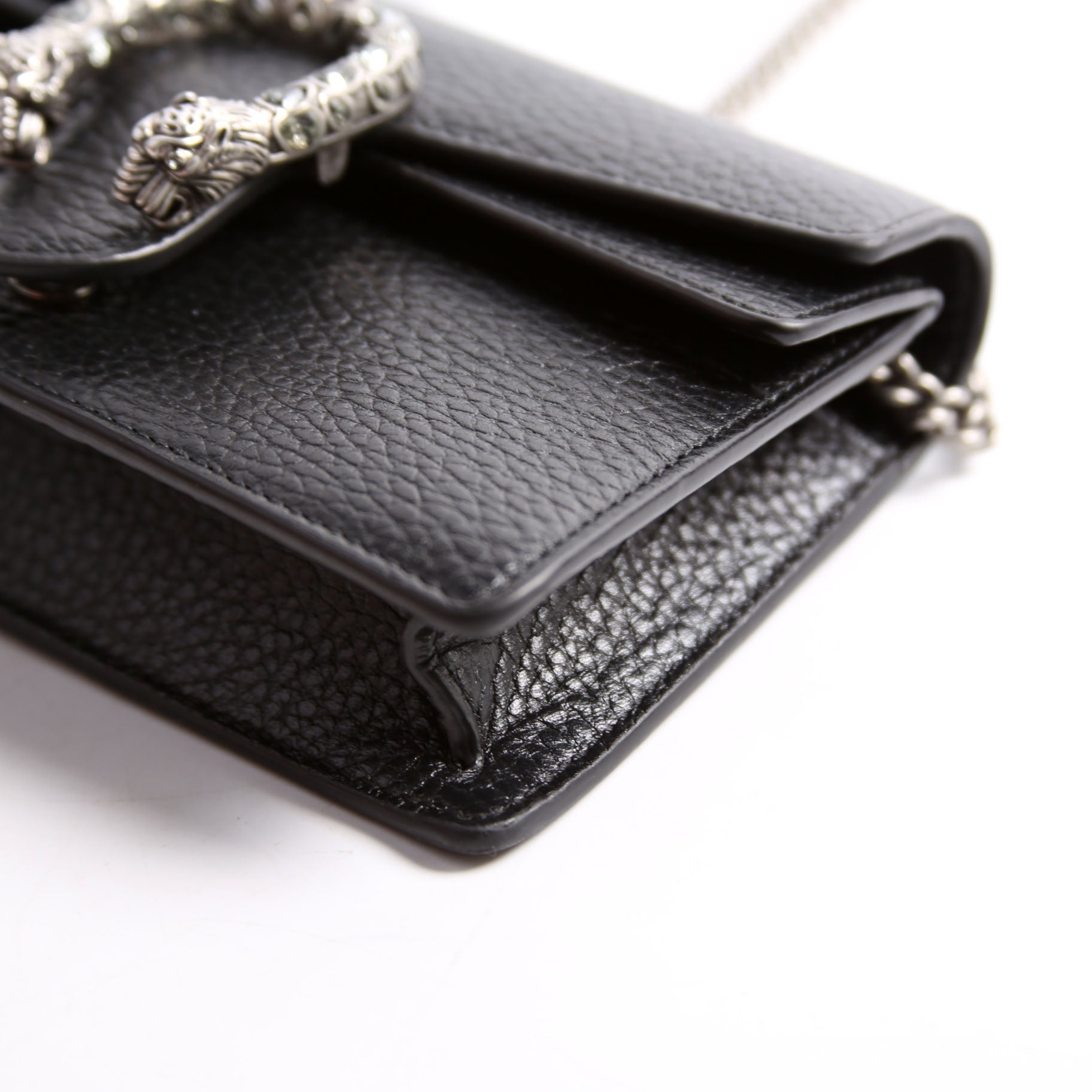 476432 Dionysus Leather Super Mini Black
